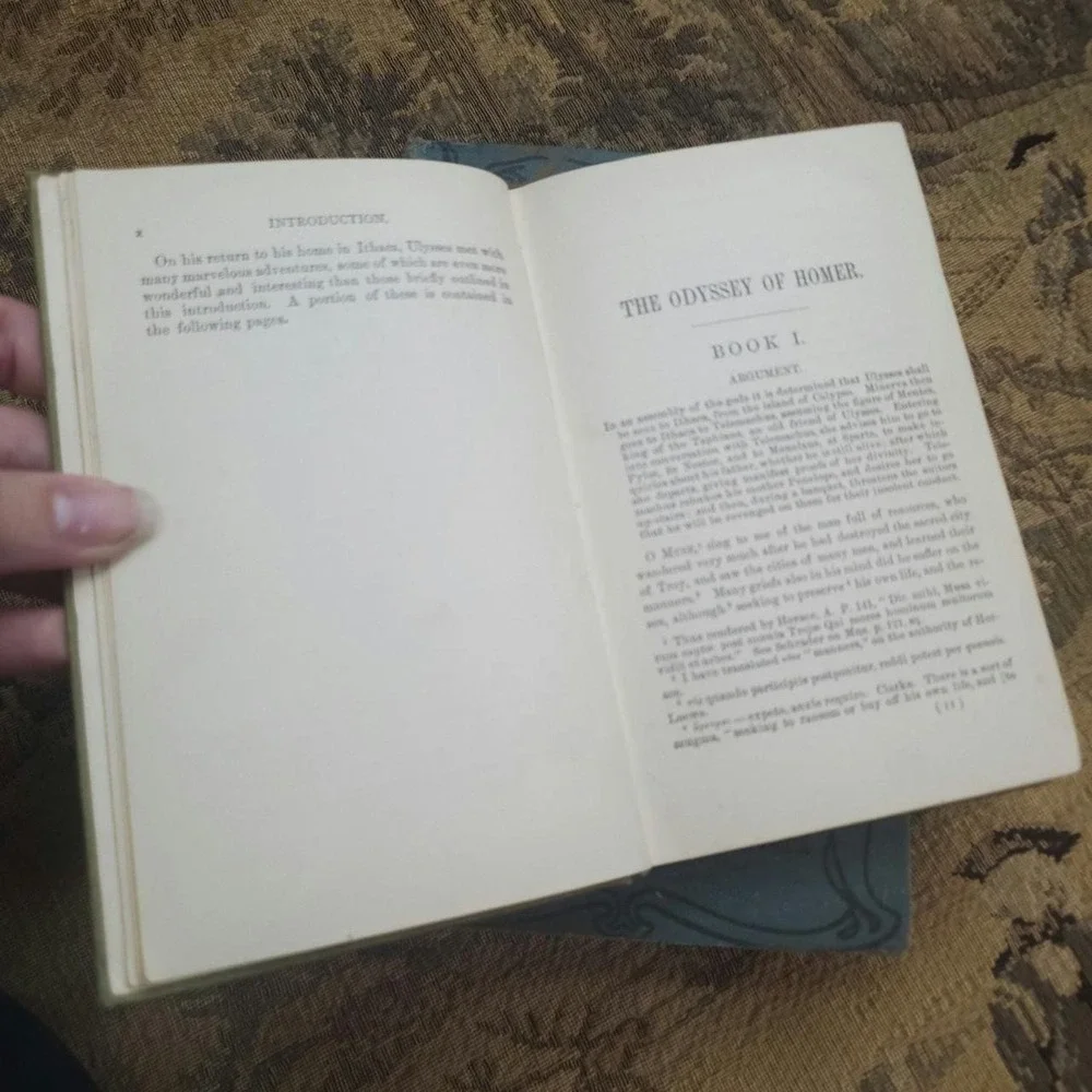 Homer's Odyssey Green Cover ,1st 13 Books ,Victorian Antiquarian Novel Book 1896